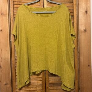 Eileen Fisher Linen Top in Mustard